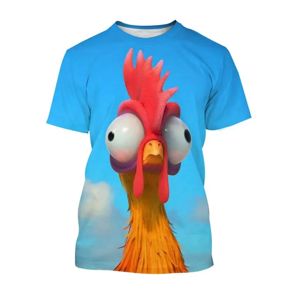 Chicken T-Shirts 3D Print Moana Cartoon.